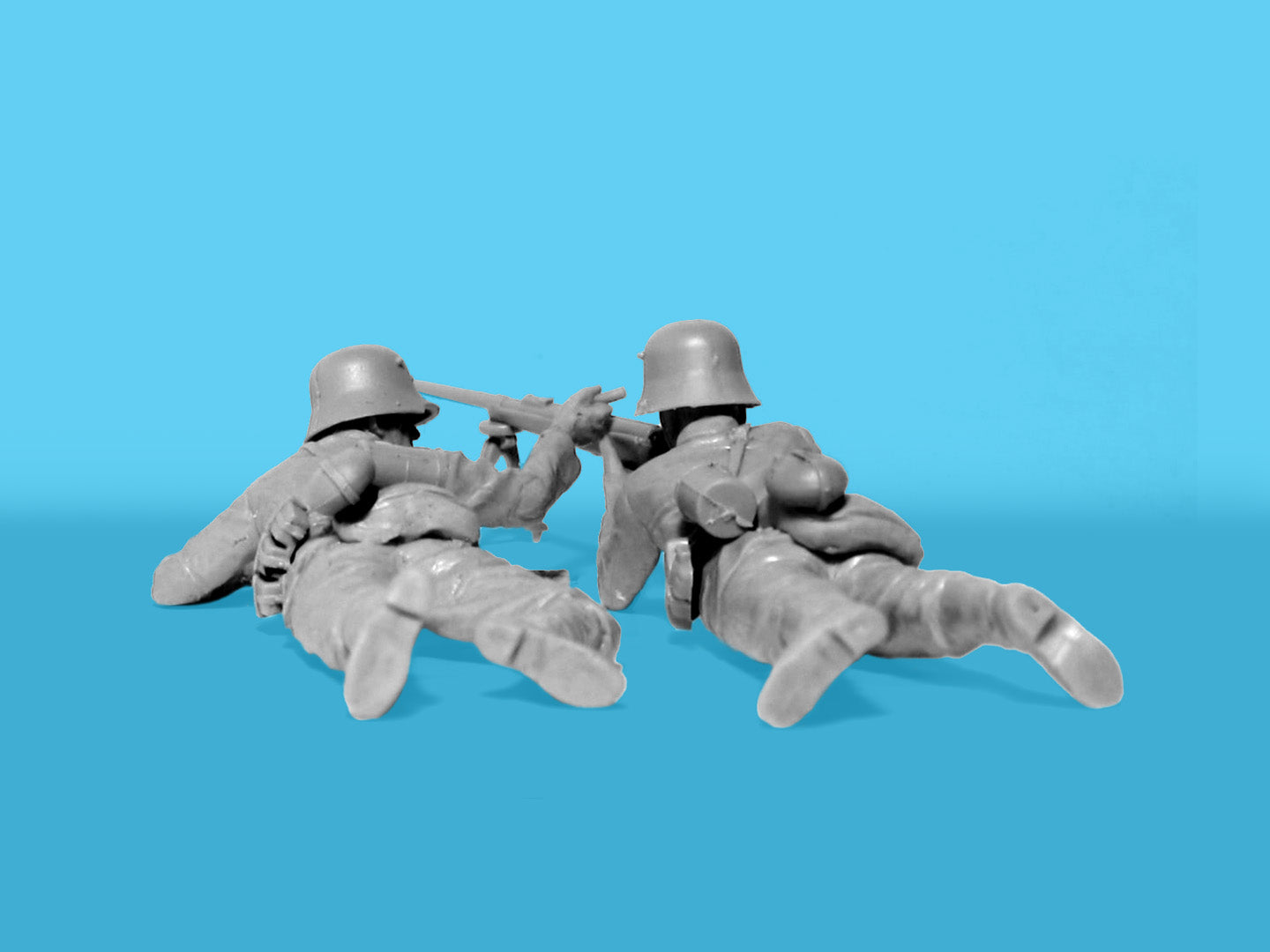 Foto 3 del set de figuras de soldados alemanes de la Primera Guerra Mundial en escala 1:35 de ICM referencia 35724