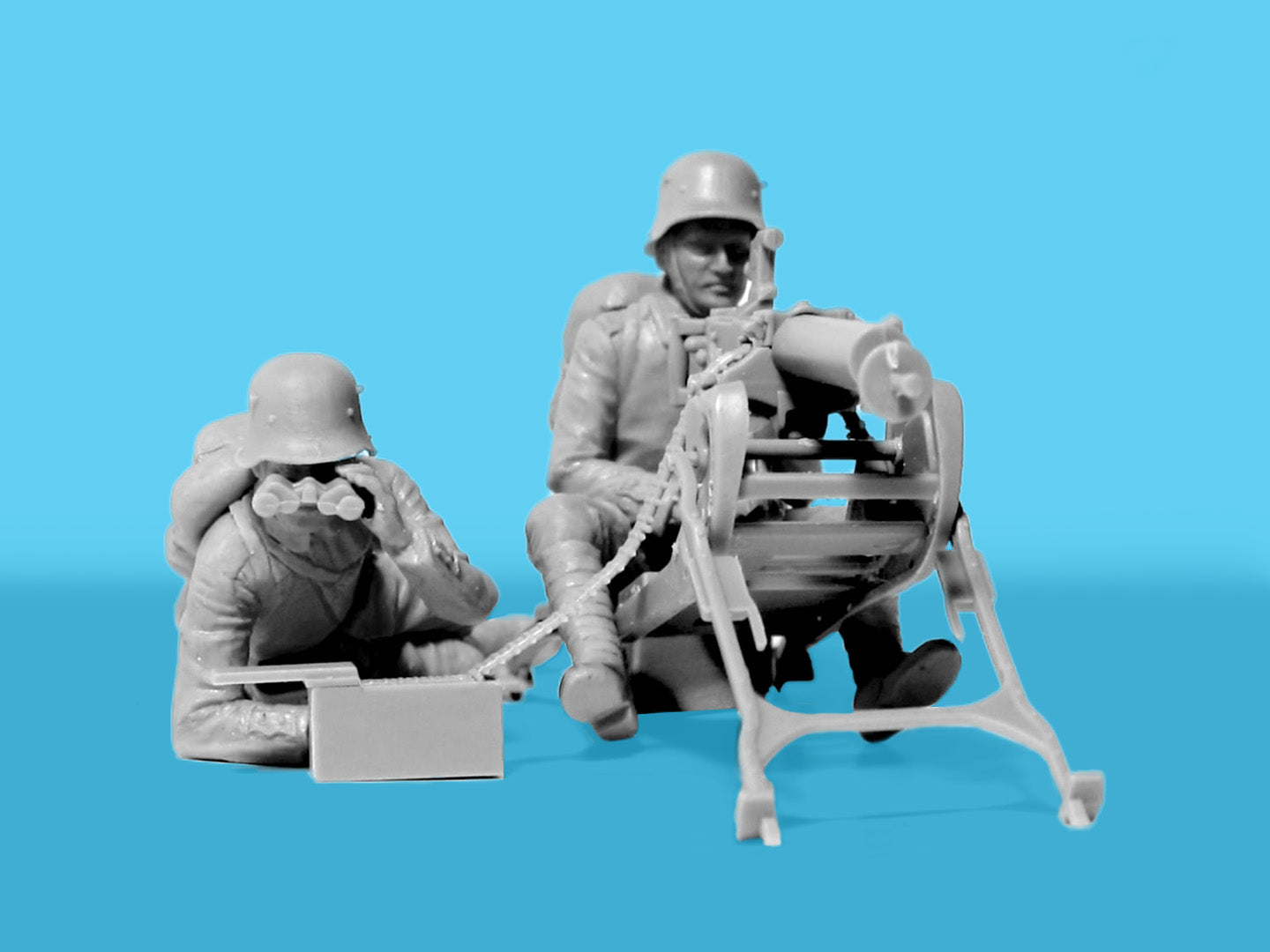 Foto 4 del set de figuras de soldados alemanes de la Primera Guerra Mundial en escala 1:35 de ICM referencia 35724