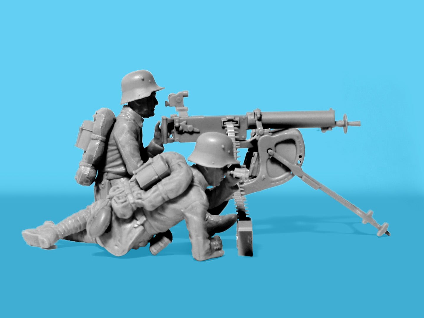 Foto 5 del set de figuras de soldados alemanes de la Primera Guerra Mundial en escala 1:35 de ICM referencia 35724
