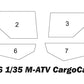 Máscaras de la maqueta del vehículo blindado MRAP de carga M-ATV en escala 1:35 de I Love Kits referencia 63556
