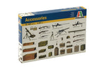 Portada de la caja del set de armas y accesorios para aliados en la Segunda Guerra Mundial en escala 1:35 de Iatleri referencia 0407