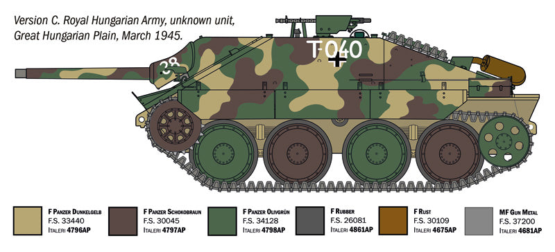 Decoración 3 de la maqueta de cazacarros alemán Jagdpanzer 38(t Hetzer en escala 1:35 de Italeri referencia 96531