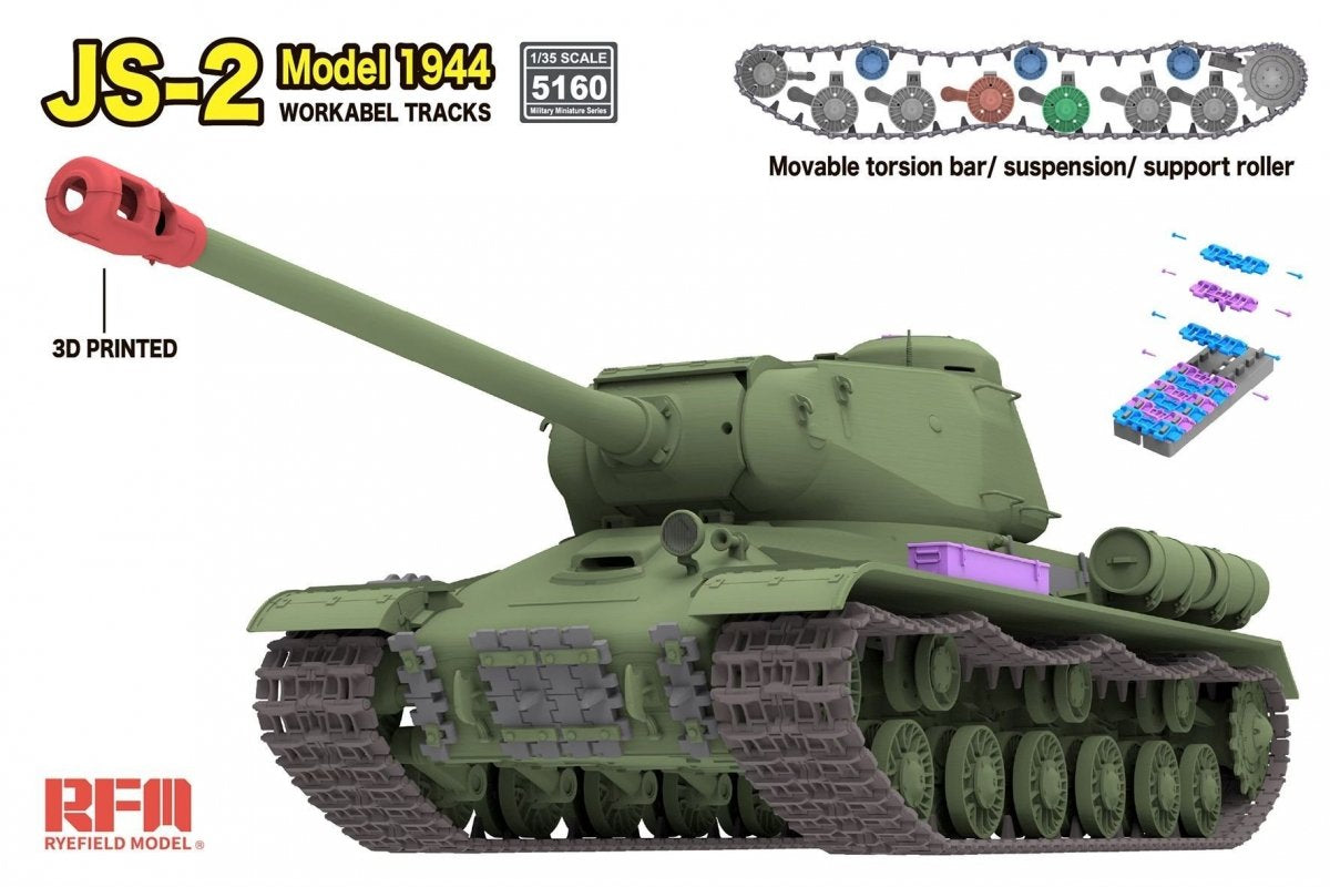 Piezas extras de la maqueta del carro pesado soviético JS-2 en escala 1:35 de RFM referencia 5160