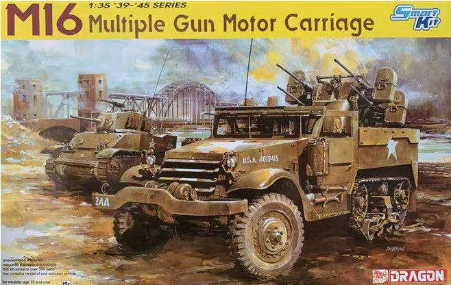 Portada de la maqueta del vehículo norteamericano M16 en escala 1:35 de Dragon referencia 6381