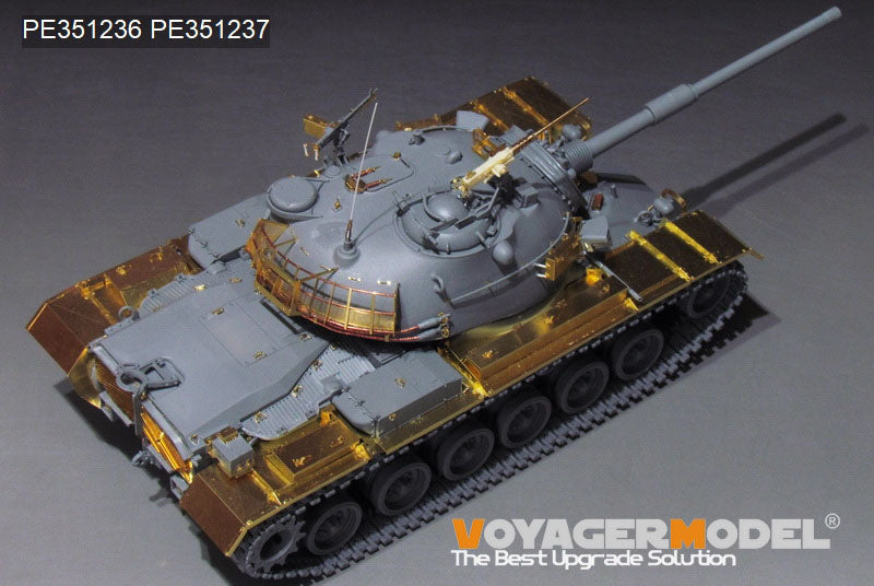 Foto trasera derecha del set de fotograbados para mejora del carro de combate de Takom M48A5 realizado por Voyager Model referencia 351236
