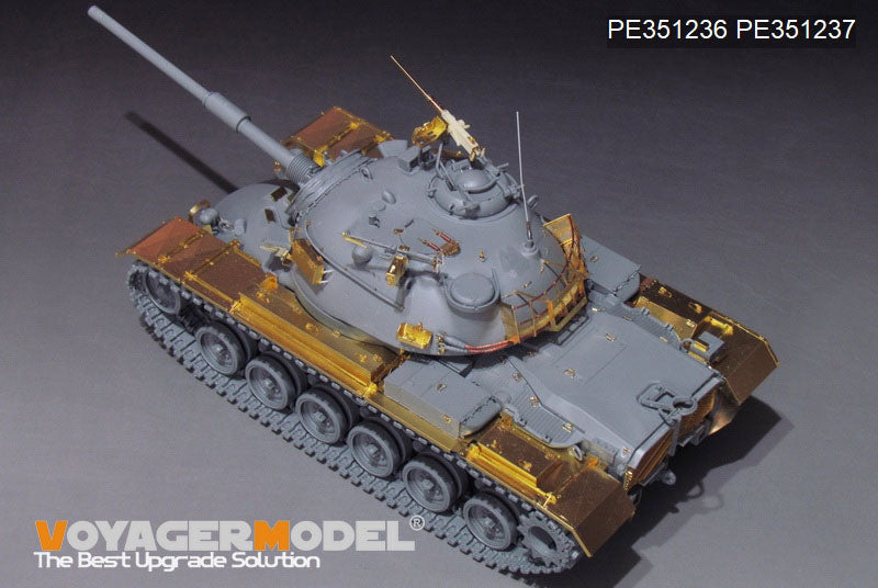 Foto trasera izquierda del set de fotograbados para mejora del carro de combate de Takom M48A5 realizado por Voyager Model referencia 351236