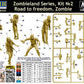 Contraportada de la caja de figuras de zombies del set nº2 de la serie Zombieland en escala 1:35 de Master Box referencia 35242