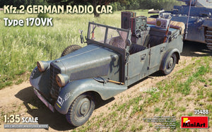 Portada de la maqueta del coche de comunicaciones alemán Kfz.2 Mercedes 170VK en escala 1:35 de MIniart referencia 35488
