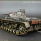Foto trasera de la maqueta del carro de combate alemán Panzer III B con tripulación en escala 1:35 de Miniart referencia 35221