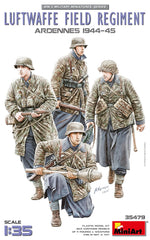 Portada del set de figuras de soldados alemanes de la Luftwaffe en la Batalla de las Ardenas en escala 1:35 de Miniart referencia 35479