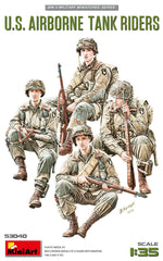 Portada de la caja de la maqueta de las figuras de paracaidistas norteamericanos subidos en un tanque en escala 1:35 de Miniart referencia 53040