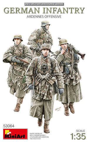 Portada del las figuras de soldados de infantería alemanes durante la ofensiva de las Ardenas en escala 1:35 de Miniart referencia 53064