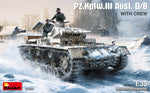 Portada de la caja de la maqueta del tanque alemán Panzer III versión B o D en escala 1:35 de Miniart referencia 53085