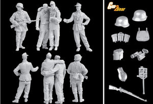 Contenido de la caja de figuras de Panzer Grenadiers en la batalla de Arnhem en 1944 en escala 1:35 de Dragon referencia 6556