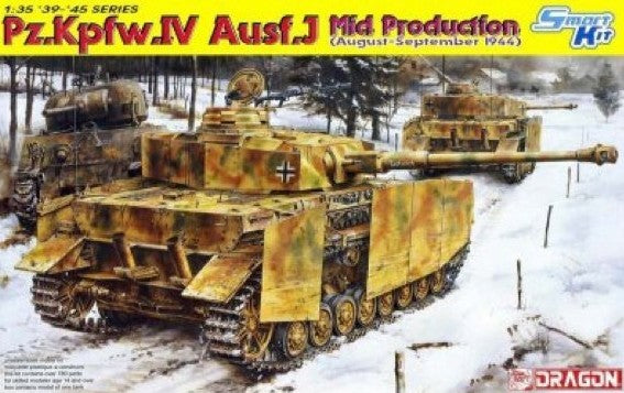 Portada de la caja de la maqueta del carro alemán Pz-IV J Mid production en escala 1:35 de Dragon referencia 6556