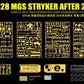 Piezas de la maqueta del vehículo blindado norteamericano M1128 Stryker en escala 1:35 de RFM referencia 5148