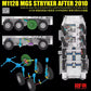 Detalle del sistema suspensiones de la maqueta del vehículo blindado norteamericano M1128 Stryker en escala 1:35 de RFM referencia 5148