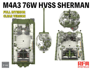 Interiores de la maqueta del carro de combate norteamericano M4A3 76W HVSS Sherman en escala 1:35 de RFM referencia 5162