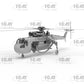 Foto frontal de la maqueta del helicóptero contra incendios S-64E en escala 1:35 de ICM referencia 53060