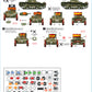 Decoraciones 2 del set de calcas para maquetas del tanque ligero T-26 en escala 1:35 del bando nacional durante la Guerra Civil de Star Decals referencia 35-C 910