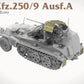 Interiores de la maqueta del vehículo blindado alemán Sd.Kfz.251/9 en escala 1:35 de Takom referencia 2213
