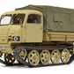 Foto frontal izquierda de la maqueta del tractor alemán RSO/01 en escala 1:35 de Tamiya referencia 35394
