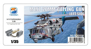 Complemento para maqueta de helicóptero MH-60H de cañón M197 de 20mm Catling en escala 1:35 de Toucan Model referencia TC3D008