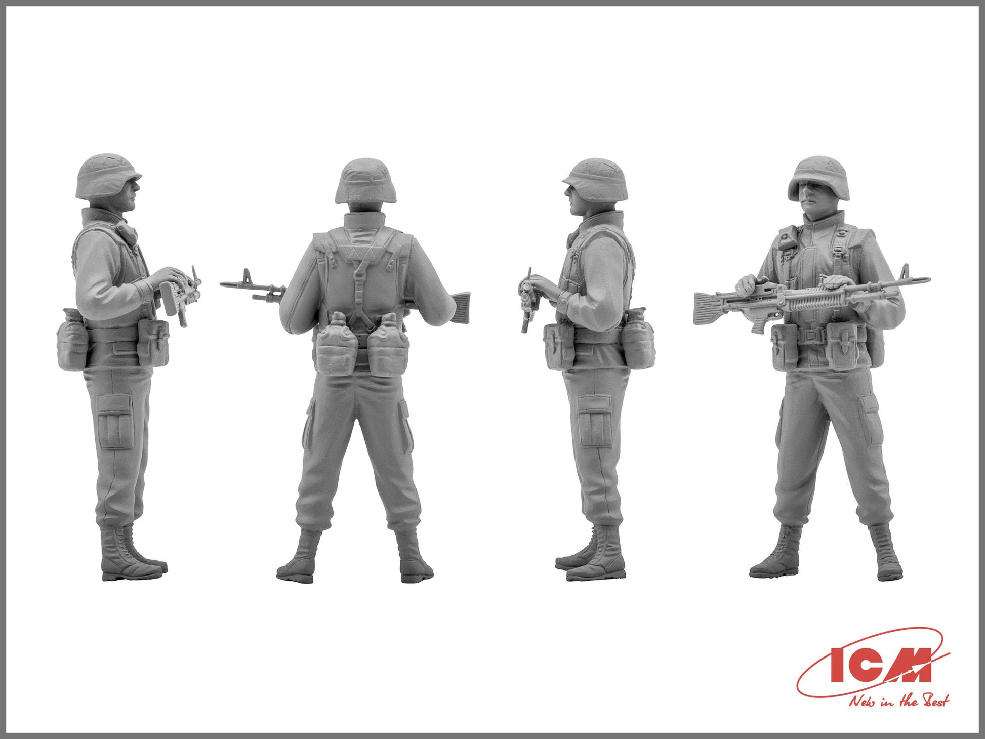 Foto de la figura 1 de la caja de figuras de soldados de élite norteamericanos en Iraq en escala 1:35 de ICM referencia 35201