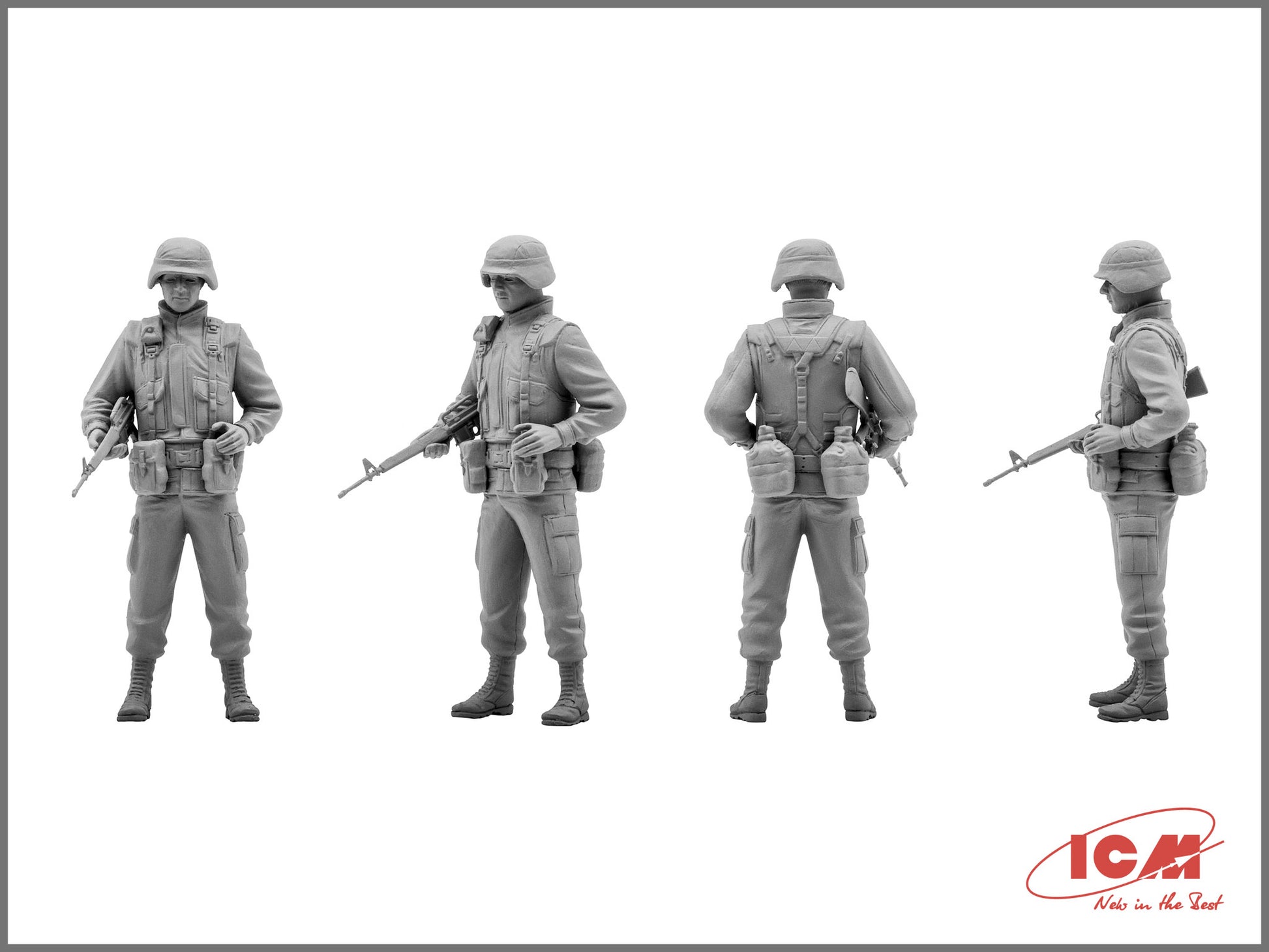 Foto de la figura 2 de la caja de figuras de soldados de élite norteamericanos en Iraq en escala 1:35 de ICM referencia 35201