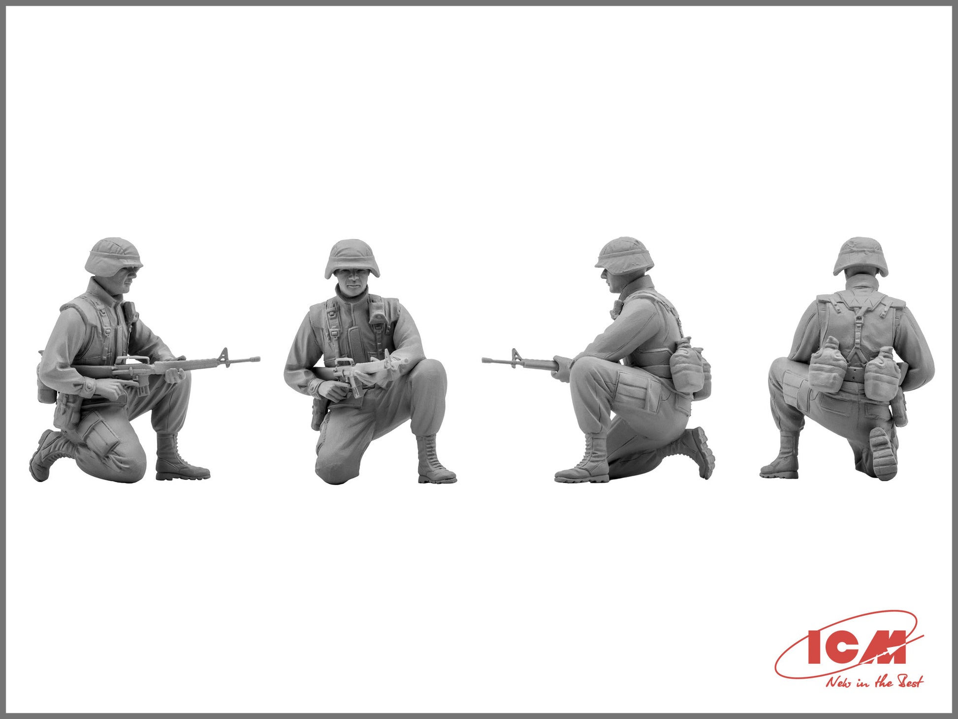 Foto de la figura 3 de la caja de figuras de soldados de élite norteamericanos en Iraq en escala 1:35 de ICM referencia 35201