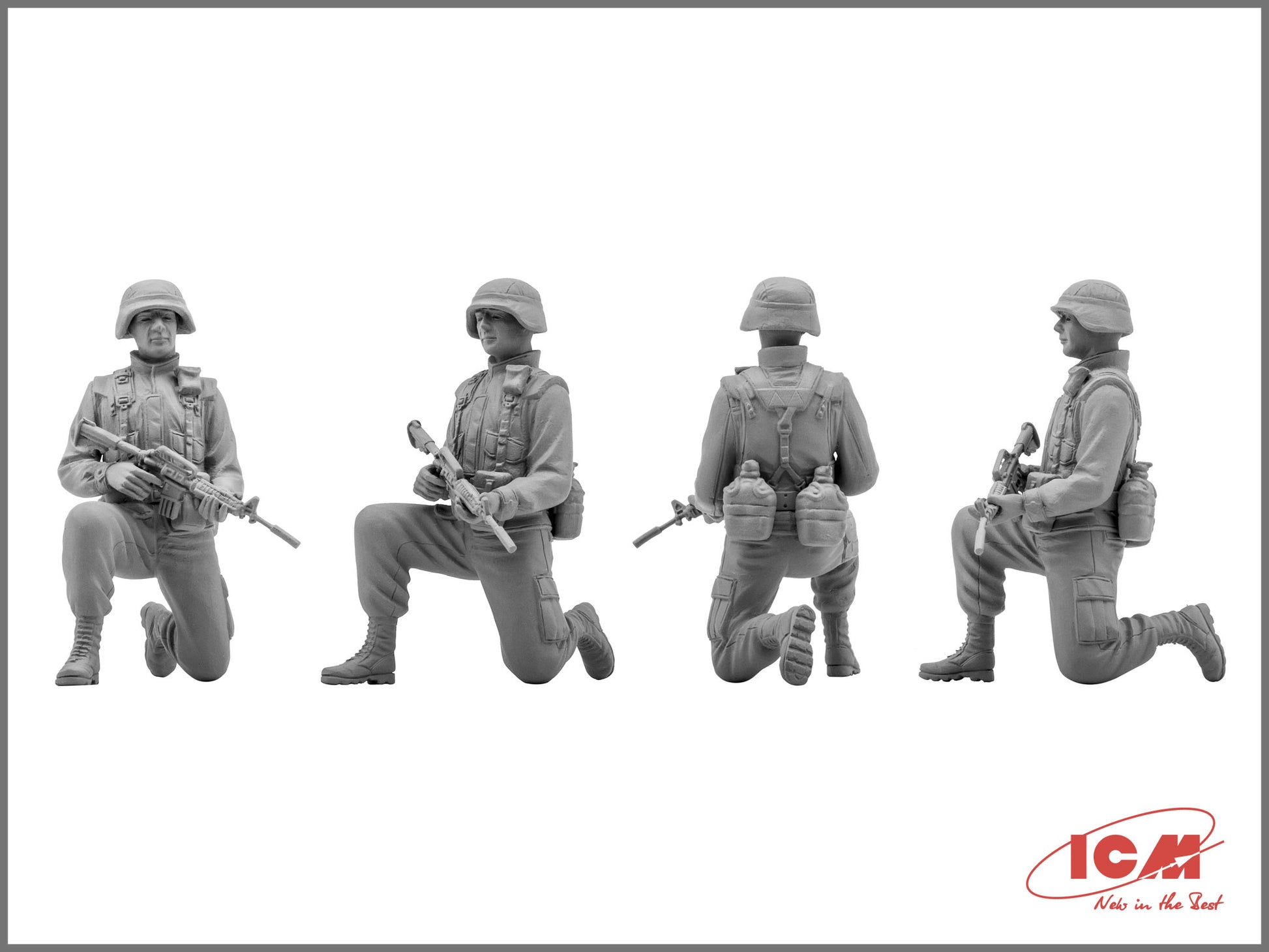 Foto de la figura 4 de la caja de figuras de soldados de élite norteamericanos en Iraq en escala 1:35 de ICM referencia 35201