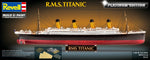 Portada de la caja de la maqueta del RMS Titanic en escala 1:400 y versión platinum de Revell referencia 05243