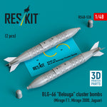 Set de 2 bombas de racimo Belouge BLG-66 en escala 1:48 de Reskit referencia RS48-0530