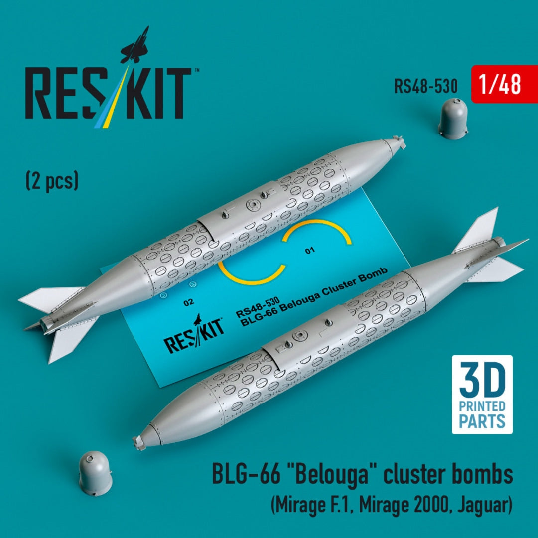 Set de 2 bombas de racimo Belouge BLG-66 en escala 1:48 de Reskit referencia RS48-0530