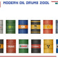 Decoraciones del set de barriles modernos de combustible de 200 litros en escala 1:48 de Miniart referencia 49009