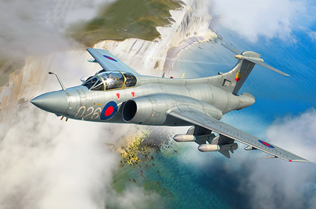 Portada de la maqueta del avión de ataque británico Buccaneer S.2D en escala 1:48 de Trumpeter referencia 05845