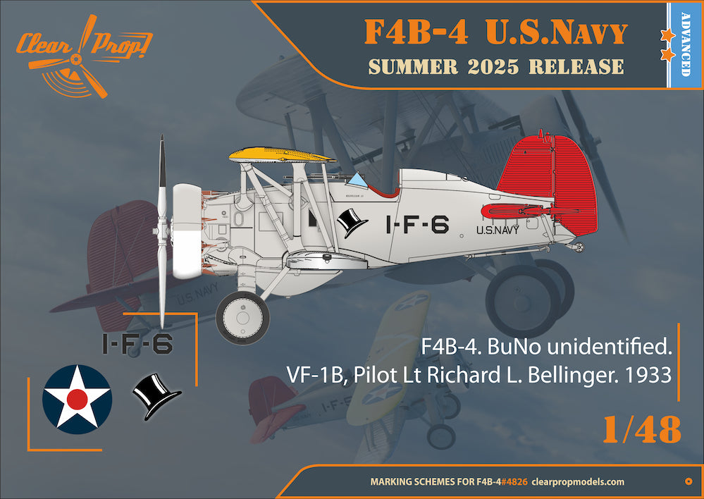 Decoración 1 de la maqueta del caza F4-B de la US Navy en escala 1:48 del fabricante Clear Prop Models referencia 4826