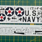 Calcas de la maqueta del caza F4-B de la US Navy en escala 1:48 del fabricante Clear Prop Models referencia 4826