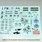 Contenido del set de calcas para avión de ataque al suelo norteamericano A-10C en escala 1:48 de Def Model referencia JD-48007