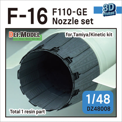 DEF MODEL (1/48) F-16 F110-GE Nozzle Set (for Tamiya/Kinetic Kit)