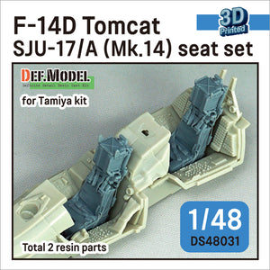 Portada del set de mejora con asientos eyectables modelos SJU-17/A para caza norteamericano F-14 D Tomcat en escala 1:48 de Def Model referencia DS48031