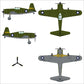 Decoración 1 de la maqueta del caza norteamericano Vultee P-66 Vanguard en escala 1:48 de Dora Wings referencia 48053