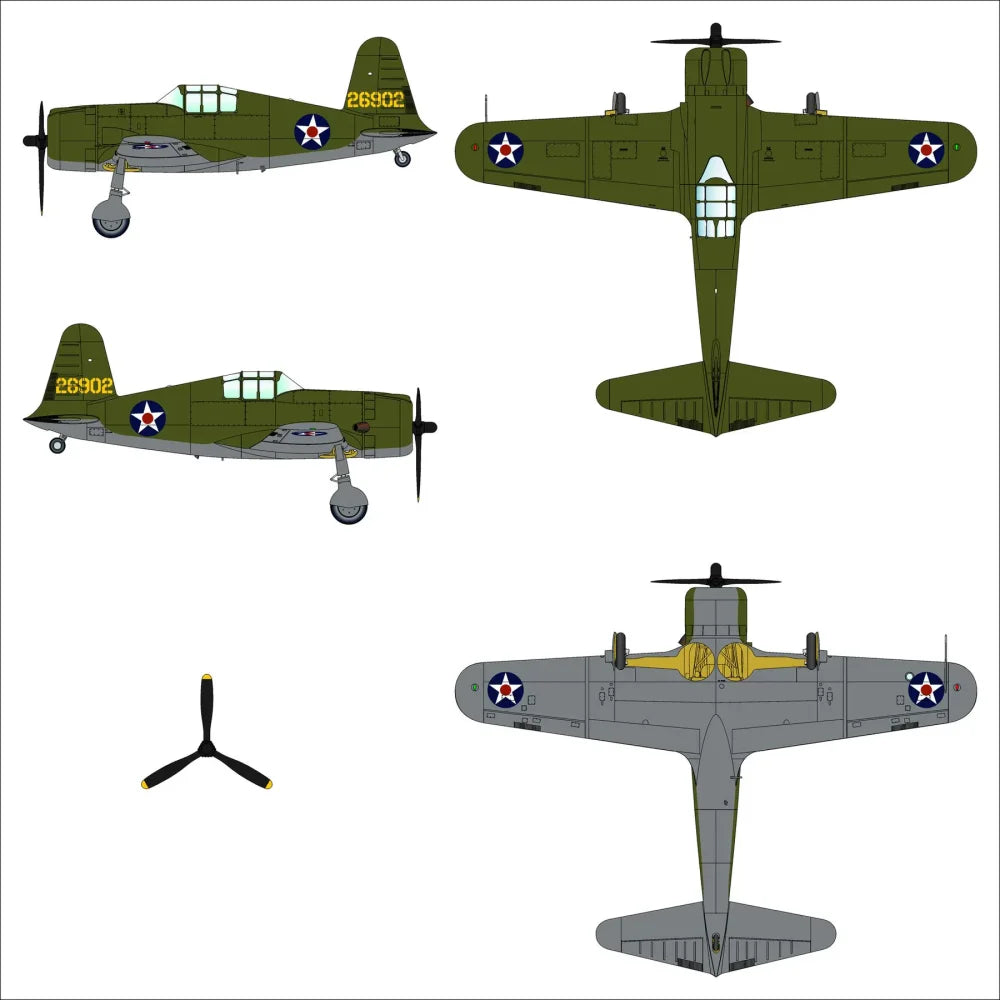 Decoración 2 de la maqueta del caza norteamericano Vultee P-66 Vanguard en escala 1:48 de Dora Wings referencia 48053