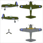 Decoración 4 de la maqueta del caza norteamericano Vultee P-66 Vanguard en escala 1:48 de Dora Wings referencia 48053