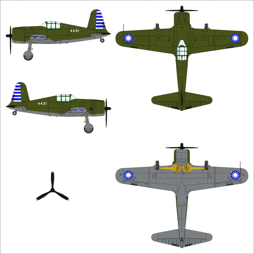 Decoración 4 de la maqueta del caza norteamericano Vultee P-66 Vanguard en escala 1:48 de Dora Wings referencia 48053