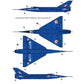 Decoración 1 de la maqueta del avión experimental supersónico británico Faery Delta 2 en escala 1:48 de Dora Wings referencia 48064