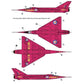 Decoración 2 de la maqueta del avión experimental supersónico británico Faery Delta 2 en escala 1:48 de Dora Wings referencia 48064