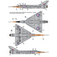 Decoración 3 de la maqueta del avión experimental supersónico británico Faery Delta 2 en escala 1:48 de Dora Wings referencia 48064