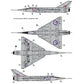 Decoración 4 de la maqueta del avión experimental supersónico británico Faery Delta 2 en escala 1:48 de Dora Wings referencia 48064