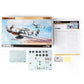 Contenido de la caja de la maqueta del caza alemán Bf 109 G-6 en escala 1:48 Edición PorfiPACK de Eduard referencia 82167